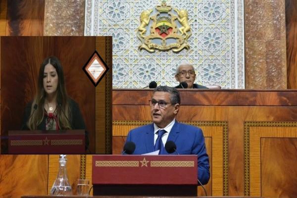 نجلة "شباط" توجه خطابا ناريا إلى "أخنوش":اتقوا الله في فقراء هذا الوطن وتسرد سورة الهمزة تحت قبة البرلمان